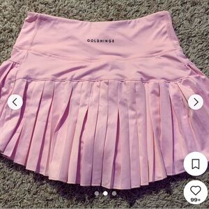 Pink Pleated Women's Skirt
